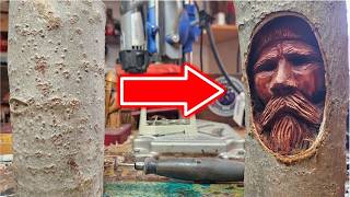 Carving a Wood Spirit with a Dremel 4000