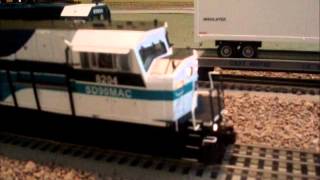 MTH EMD Demonstrator SD90MAC w/2400 series passenger cars