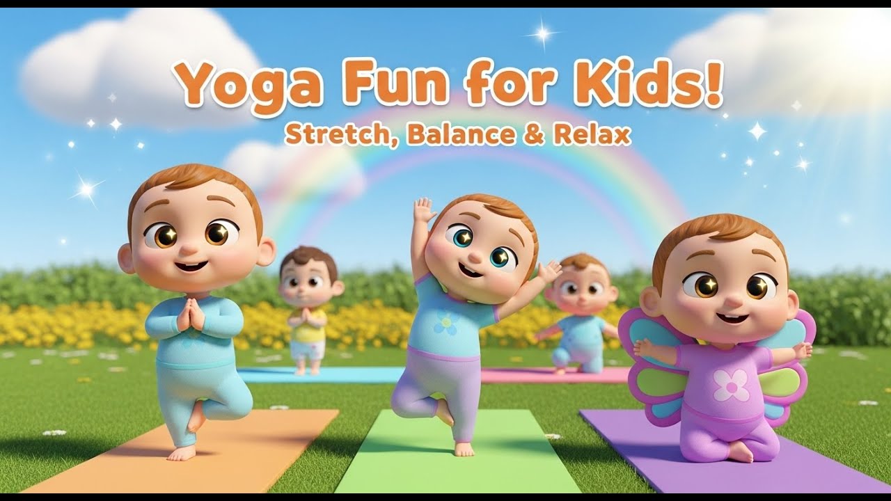 “Fun Yoga for Kids – Cute Babies Stretch, Balance & Relax!” 🌈🧘‍♀️✨