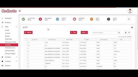 How to Add a quotation in Rednote Online Invoicing Software