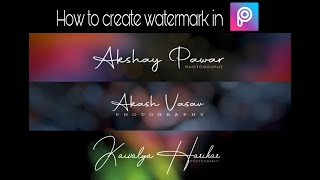 Create  your own watermark using PicsArt app | How to apply on your picture | Photography watermark screenshot 5