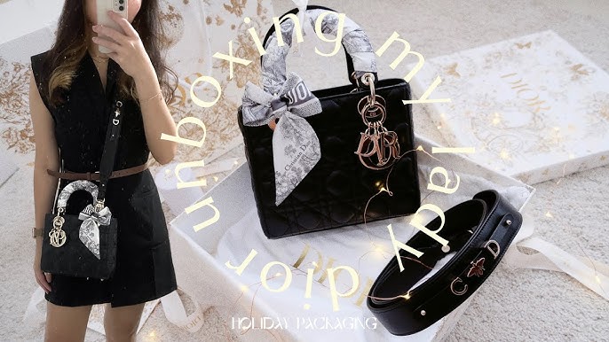 Unboxing my ABCDior Lady Dior Handbag  Rose Des Vents Cannage Calfskin  with Diamond Motif 