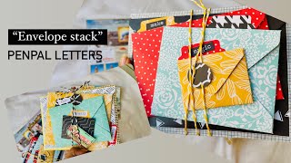 “Envelope stack” penpal letters | snail mail ideas | mailart | outgoing happy mail | Scrappittarius