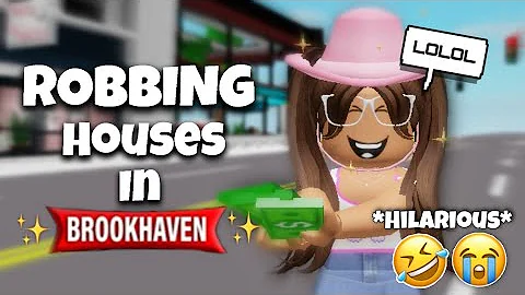 ROBBING houses in BROOKHAVEN pt.2!! || Dr laba