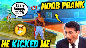 Best Noob Adam Prank with Random Players😂 He Kicked me🤬 Then This Happened🔥 - Garena Free Fire