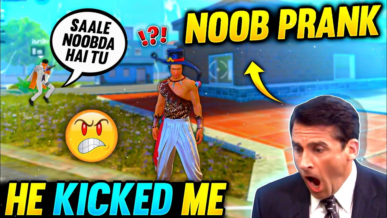 Best Noob Adam Prank with Random Players😂 He Kicked me🤬 Then This Happened🔥 - Garena Free Fire
