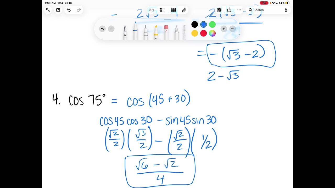 AP Precalculus 5.3 Sum and Difference Identities