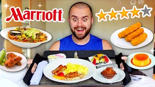 I Only Ate Marriott ROOM SERVICE for 24 HOURS! Hotel Menu Review! screenshot 4