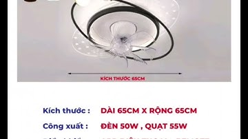 Quạt Trần Đèn ATH LIGHTING Cải Tiến Quay 360 Độ Có 6 Cấp Tốc Gió ,Đèn 3 Màu Có Điều Khiển  APP ĐT
