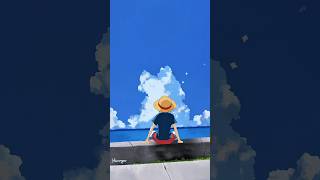 anime bg illustration tutorial easy#ibispaintx #art#luffy #backgroundart #onepiece #shorts