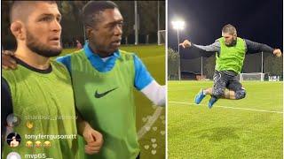 Khabib Plays Football With Legendary Player Seedorf ⚽️