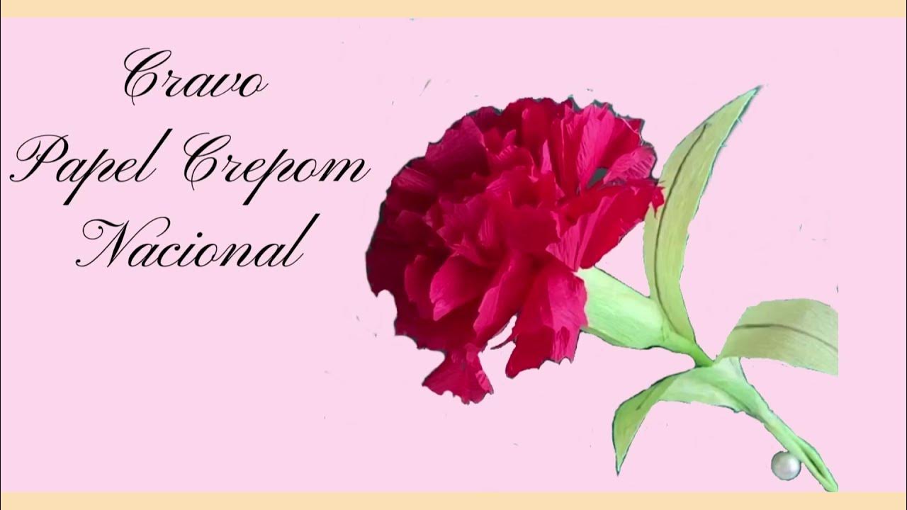 Cravo Papel Crepom Nacional / Crepe Paper Carnation YouTube
