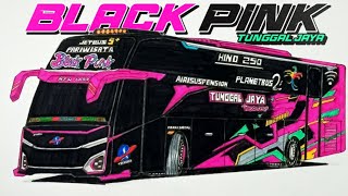 BUS BLACKPINK JB5‼️|| CARA MENGGAMBAR BUS BLACKPINK JETBUS 5 || MENGGAMBAR BUS BLACKPINK JB5
