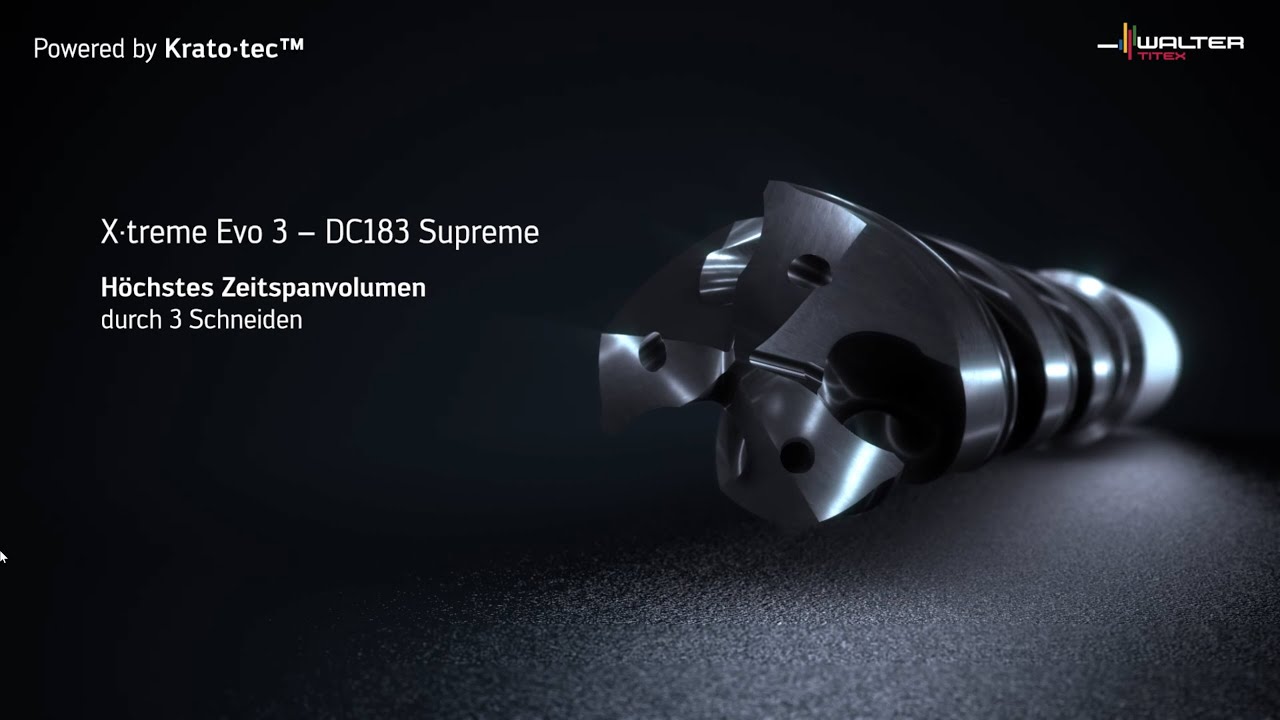 VHM-BOHRER DC183 SUPREME – X·TREME EVO 3 - Präzise positionieren – produktiv bohren