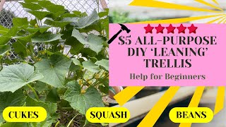 $5 AllPurpose ‘Leaning' Trellis  Make Your Own  DIY Quick Guide for Beginners