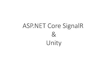 .NET Core SignalR in Unity3D. Plugin Example