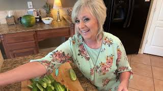 This weather! Finally got to feed the cows in dry weather! CANNING CUCUMBERS