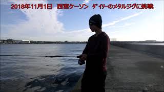 『後編』ダイソー100円のメタルジグで釣る　西宮ケーソン　バーキンの休日プライベート映像