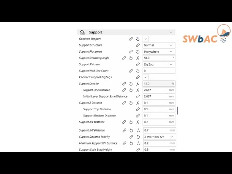 طريقة حل مشكلة الsupport في برنامج Cura للطباعة ثلاثية الأبعاد