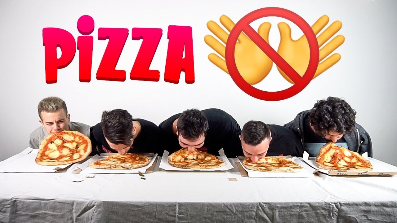 🍕 MANGIAMO la PIZZA senza MANI! w/Enry Lazza, Ohm &amp; Fiusgamer YouTube