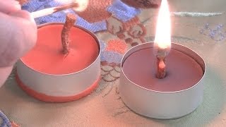 Crayon Candle - DIY - How to make a candle out of crayons
