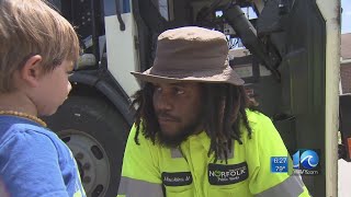 Trash collecting is a Norfolk boy's treasure