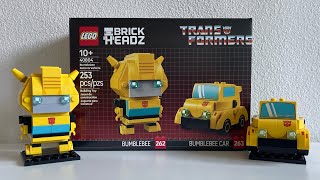 Building Lego Brickheadz 40804 Bumblebee Robot & Vehicle | Transformers | ASMR | Unboxing