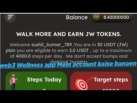 Web3 Wellness app me Account Kese BnaE #live #like #love #wellness