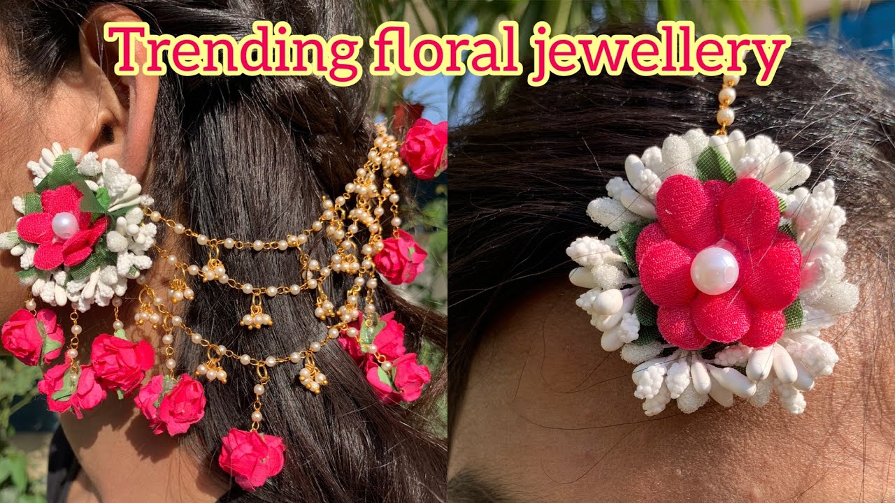 How To Make Floral Jewellery At Home Haldi/Mehandi jewellery making