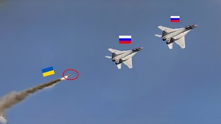 Scary moment! Three Russian Mig-29 pilots shot down by Ukrainian VLS missiles