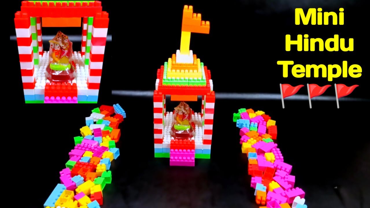 Temple Using Blocks How To Build | Satisfying DIY Blocks Temple 🚩 | Lego Building Blocks ...