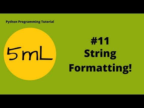 5mL - Formatting a String | Tutorial #11 | Python Programming (HINDI)