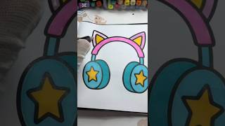 coloring page headphones for girls 👧 #coloringbook #calm #coloring#coloringbookforadult#fyp#viral