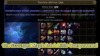 Ten-Scourged Map Are Loot Fountains - 130 Tainted Currency from one T1 map - Path Of Exile POE