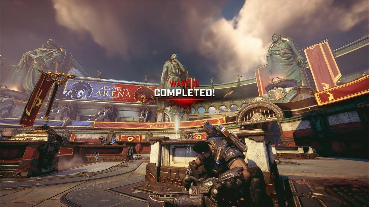 Gears 5 horde on "Allfathers arena" inconcieveable difficulty wave 150 Gunner YouTube