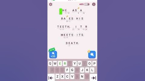 Solving level 48 on cryptogram