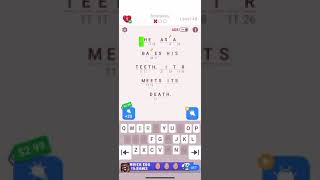 Solving level 48 on cryptogram