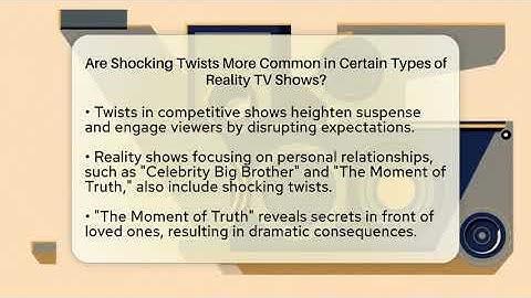 Are Shocking Twists More Common in Certain Types of Reality TV Shows? - The Reality Radar