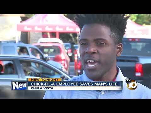 Chick-fil-A employee saves man's life