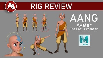 Aang (Avatar The Last Airbender) - (free) Maya Animation Rig - Review