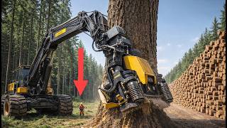 Extreme Logging And Wood Processing Caught On Camera – Advanced Timber Industry And Production Lines