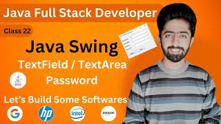 Java Swing TestField,TextArea,Password | Java Full Stack Development Course | lecture 22