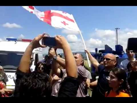 საქართველოს ჰიმნი ოკუპაციის ხაზთან #რუსეთიოკუპანტია