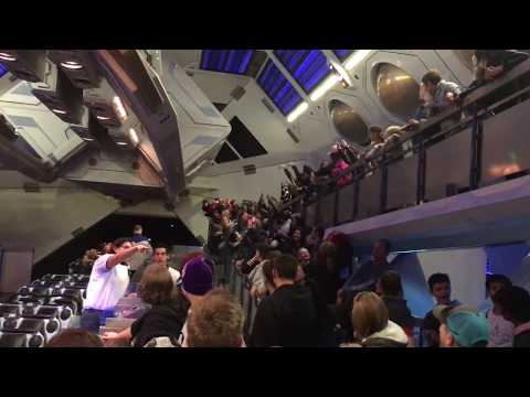 Disneyland Space Mountain breaks down and we do a wave to pass the time