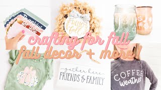 Fall Crafts For November!  Cricut Fall Home Decor, How To Make A Wood Sign Bow, 25 Cards + More!