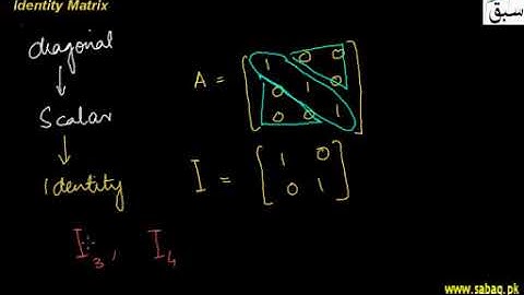 identity matrix in hindi\urdu |swap maths guider