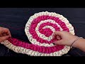 Old clothes  reuse beautiful dormat