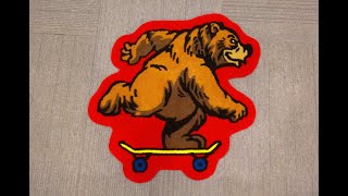 : Rug Tufting a Skateboarding Bear Rug - Full Process - Start to Finish