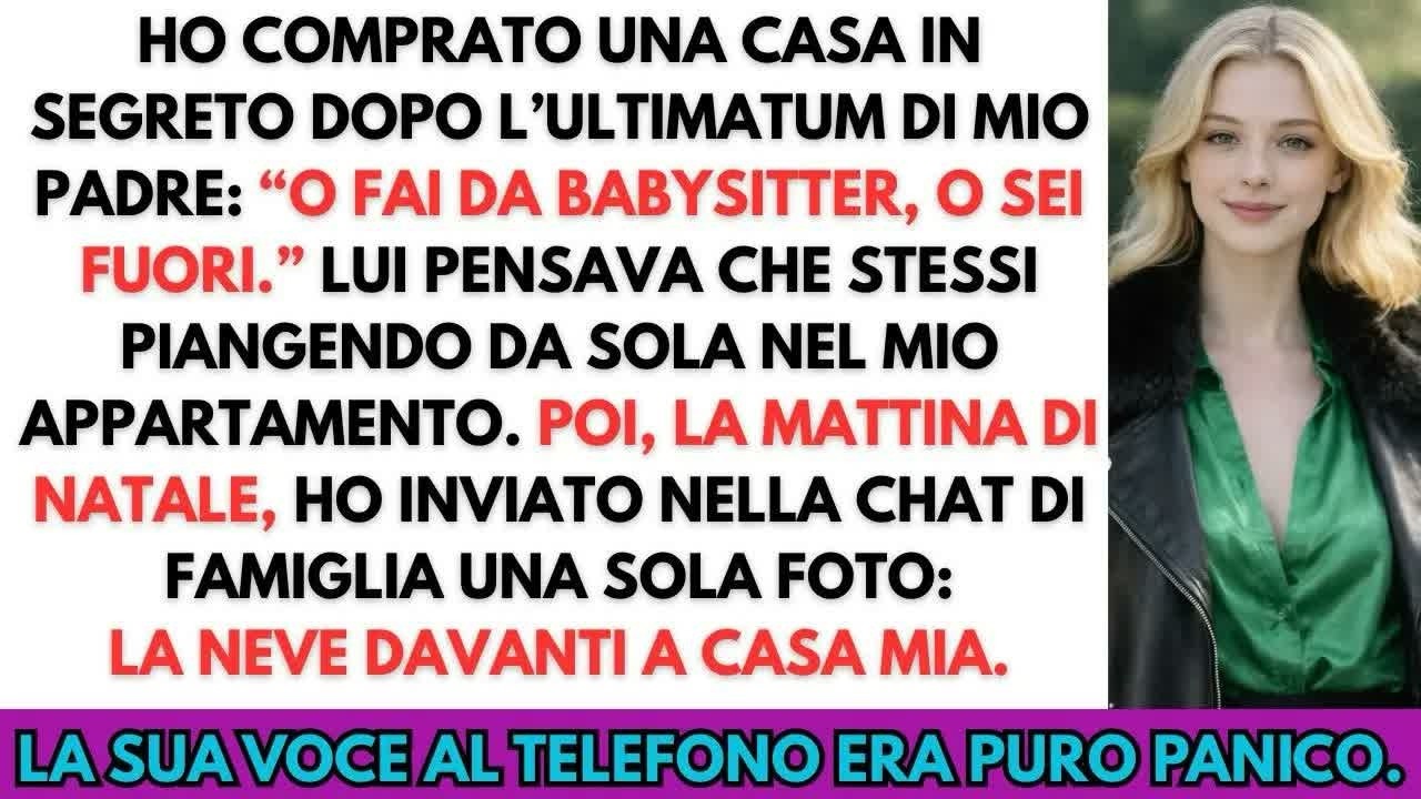 O fai da babysitter o niente Natale ha detto mio padre  Io ho risposto con una foto