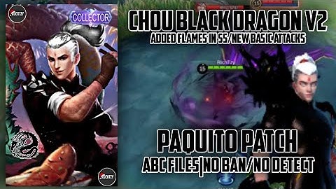 🔥Chou BlackDragon V2🔥 Customized Skin|Paquito Patch|No Ban|